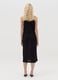 Black midi dress with spaghetti straps_3