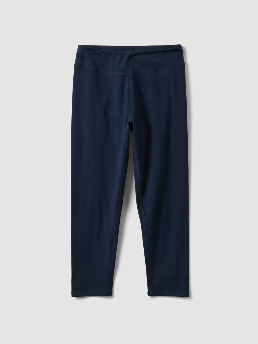 Blue stretch cotton skinny-fit leggings_4