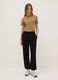 Brown pure cotton regular fit T-shirt_1