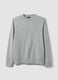 Grey crew-neck cotton-blend sweatshirt, regular fit_0