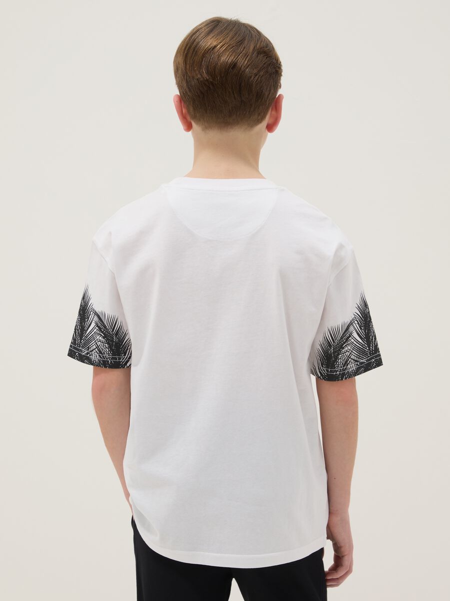 Children's white pure cotton oversized fit t-shirt with prints_1
