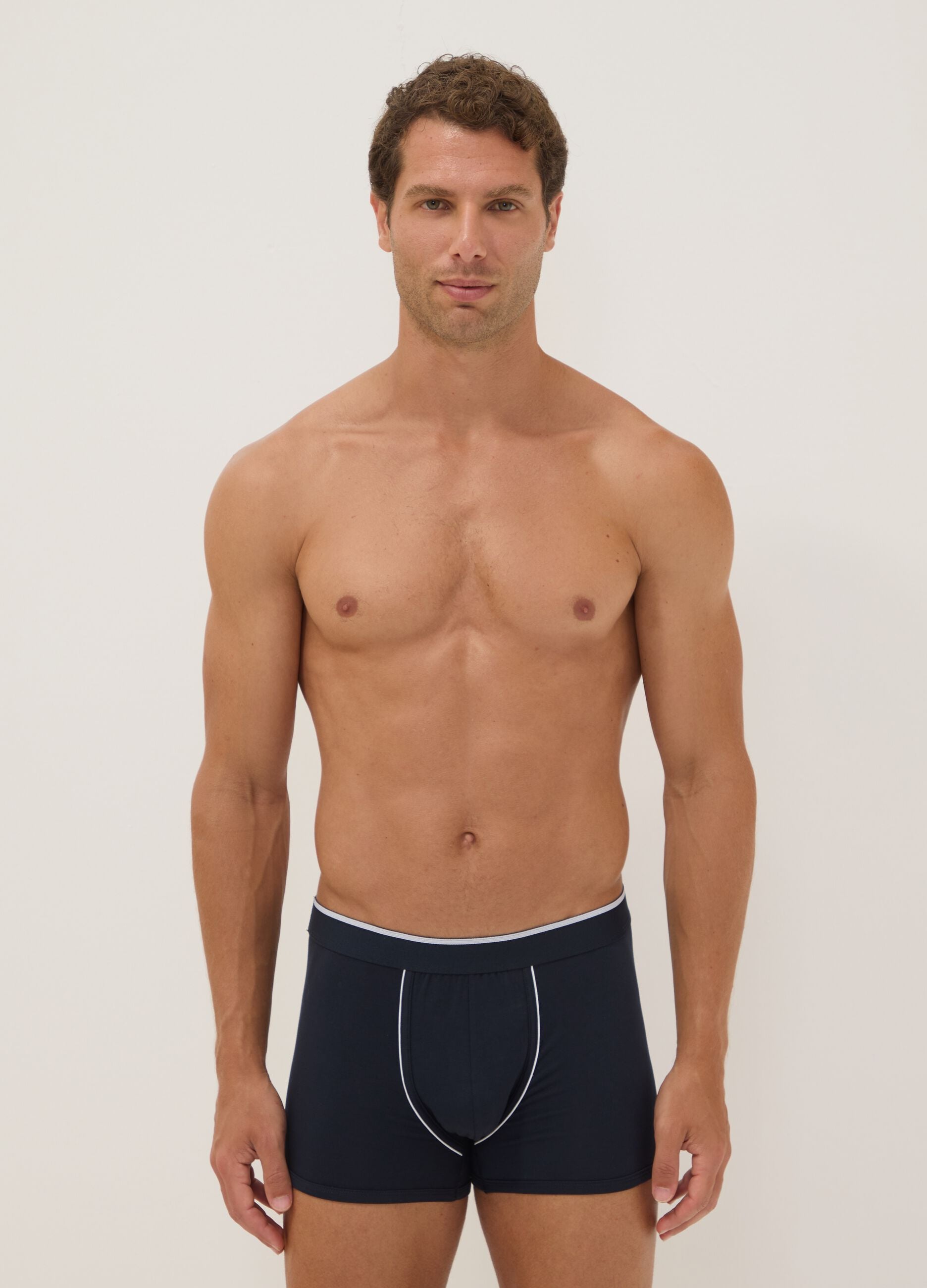 Two-pack of blue stretch Supima cotton boxers