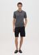 Men&rsquo;s black regular fit Bermuda shorts in 100% cotton_0