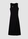 Black sleeveless stretch midi dress_4