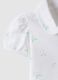 Girls' white cotton polo regular fit with floral pattern_2