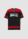 Black and red Chicago Bulls logo T-shirt for kids_3