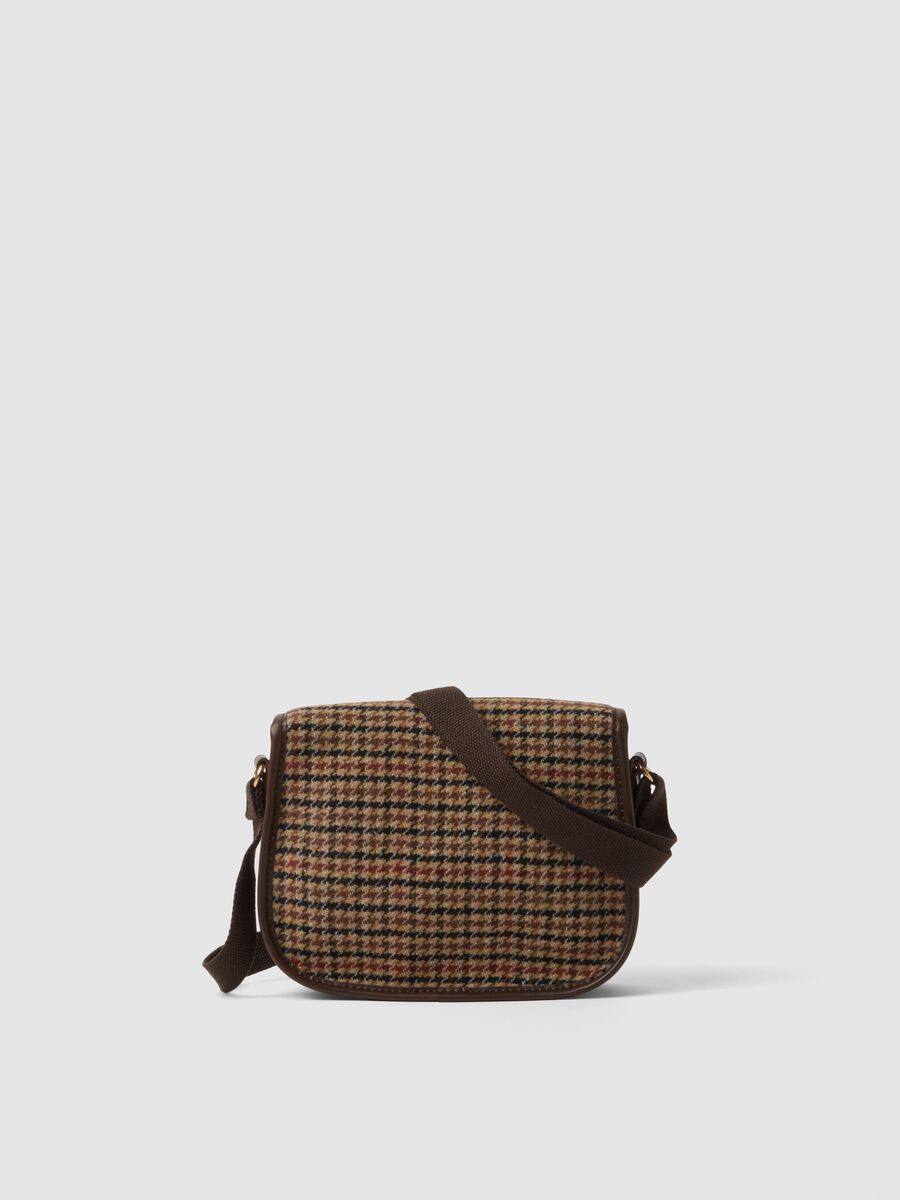 Brown wool- and viscose-blend crossbody bag with houndstooth pattern_2