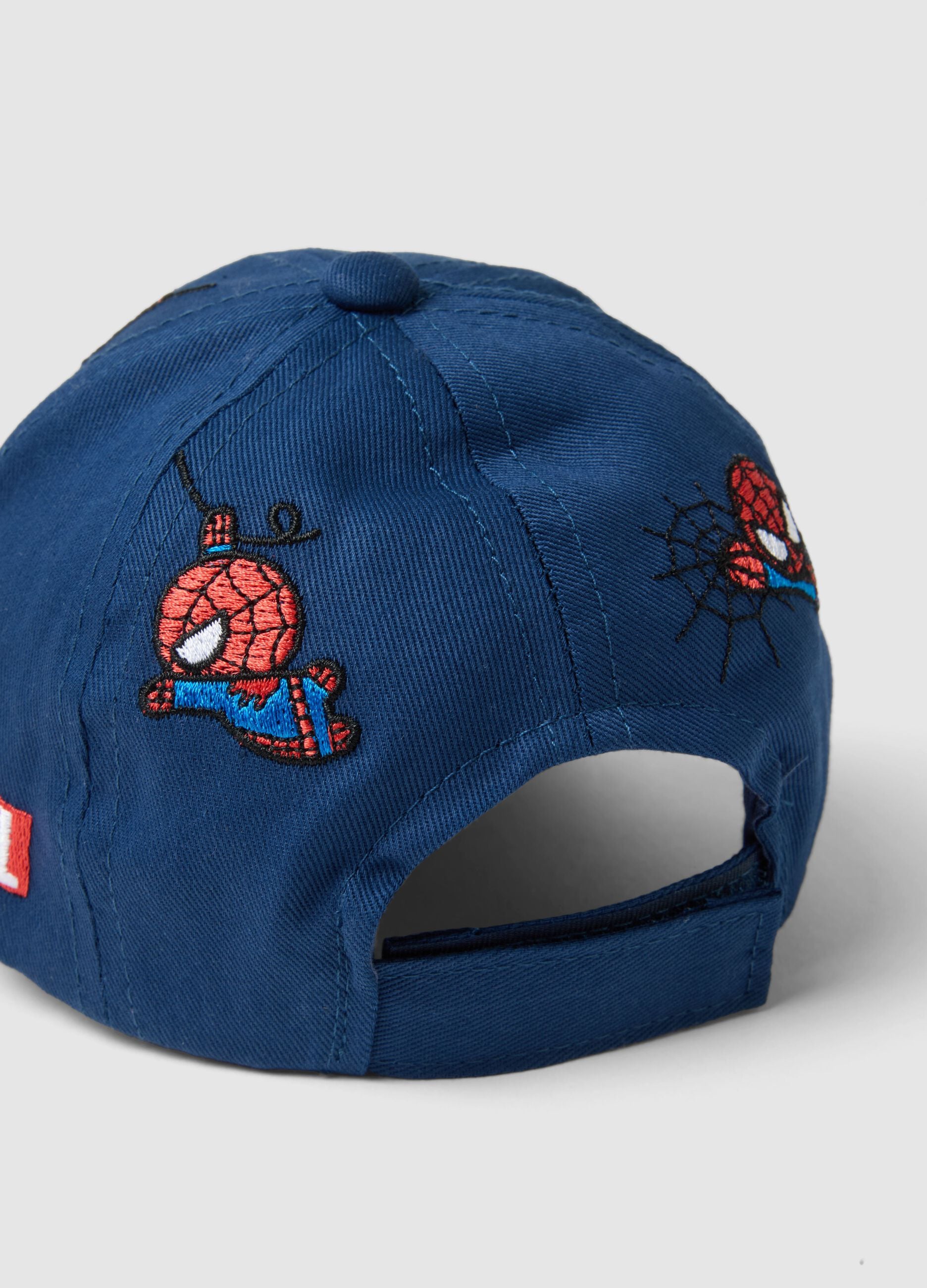 Blue pure cotton baseball cap for kids with Spider-Man