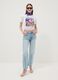White pure cotton regular fit T-shirt with print_1
