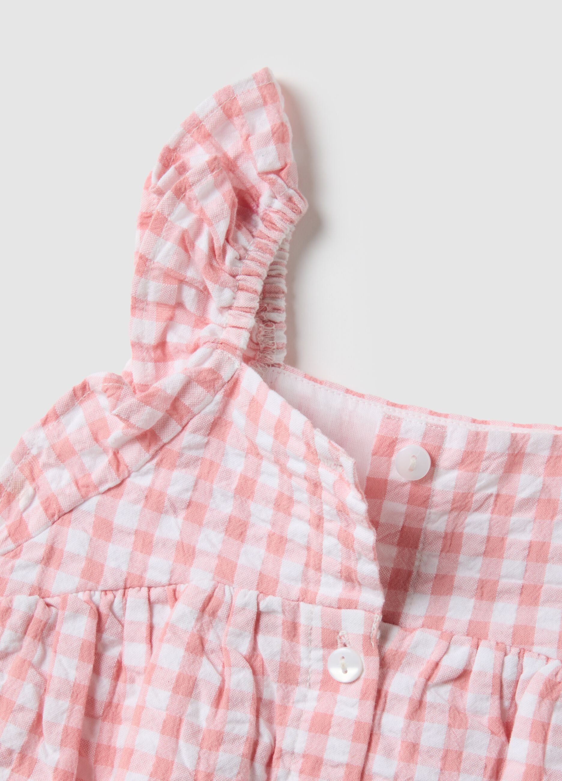 Multicolour check pure cotton dress for baby girls regular fit