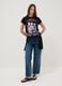 Black pure cotton regular fit t-shirt with print_1