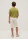 Beige pure cotton shorts with elasticated waist_1