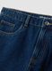 Blue cotton blend trousers with regular fit_5