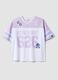 Girls' multicolour pure cotton boxy fit T-shirt with Stitch_3