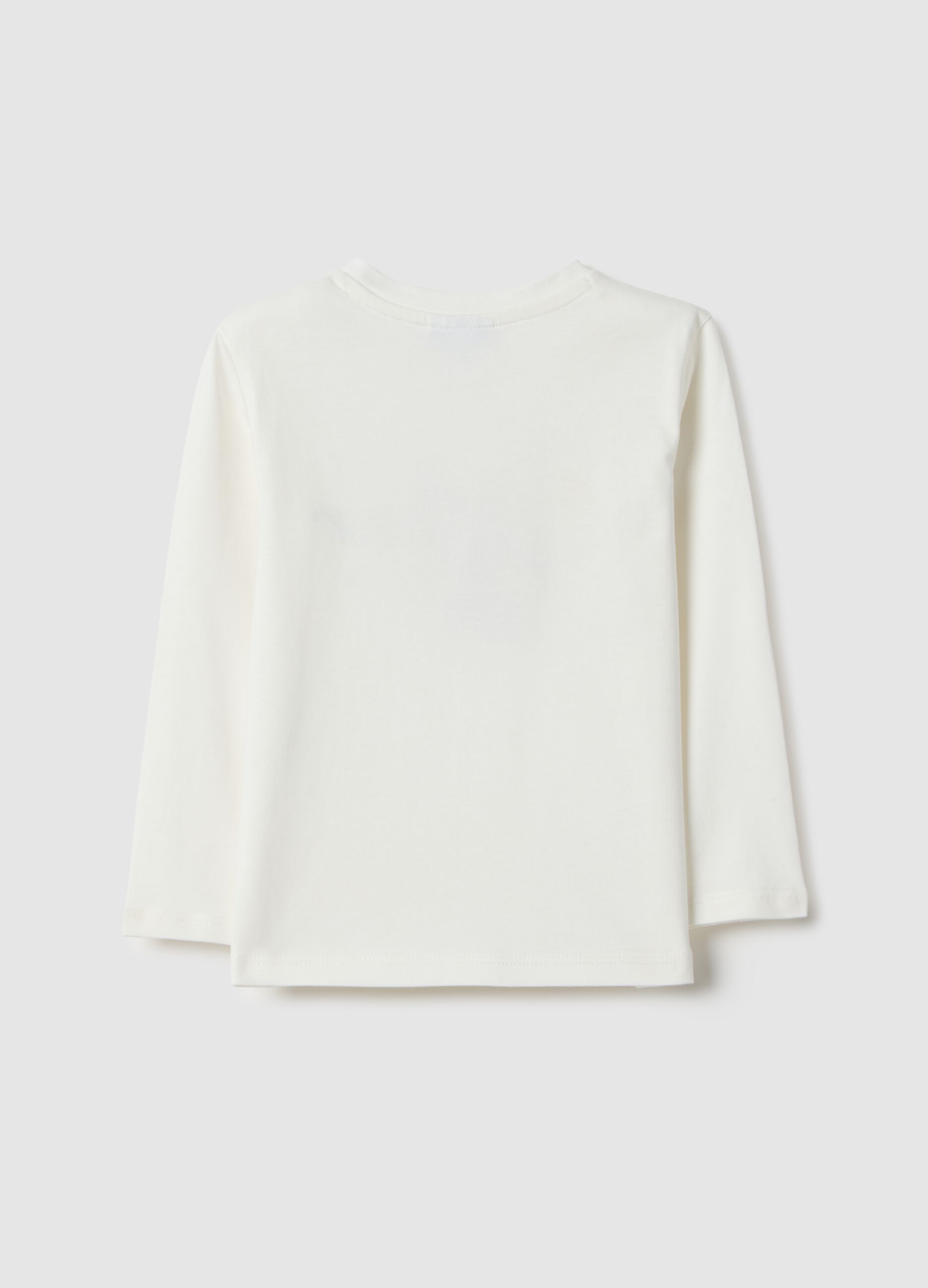 White pure cotton regular fit t-shirt for boys