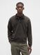 Brown long-sleeve cotton polo_0