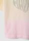 Multicolour pure cotton t-shirt with lettering for girls_3