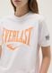 White Pure Cotton Regular Fit T-shirt with Everlast Logo_3
