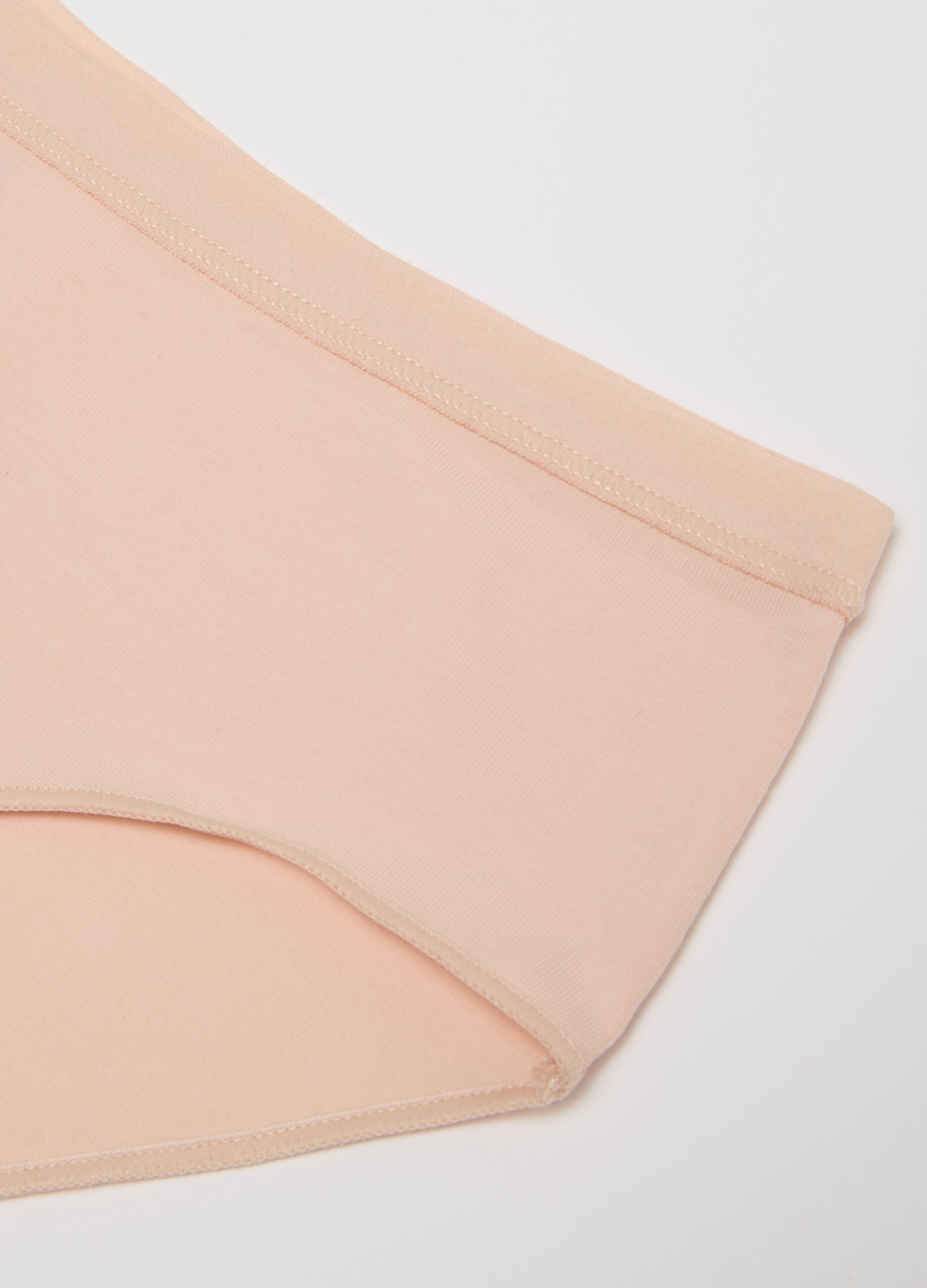 Regular fit pink stretch cotton girl culottes