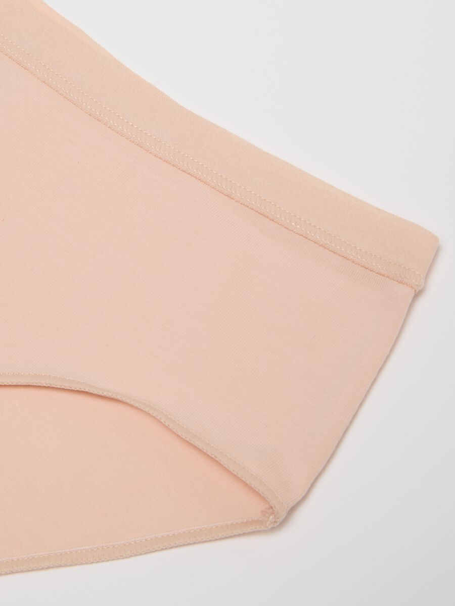 Regular fit pink stretch cotton girl culottes_3
