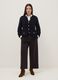 Black pure cotton regular fit cardigan with gold buttons_0