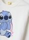 White and pink cotton-blend jogger set with Lilo & Stitch print for girls_3