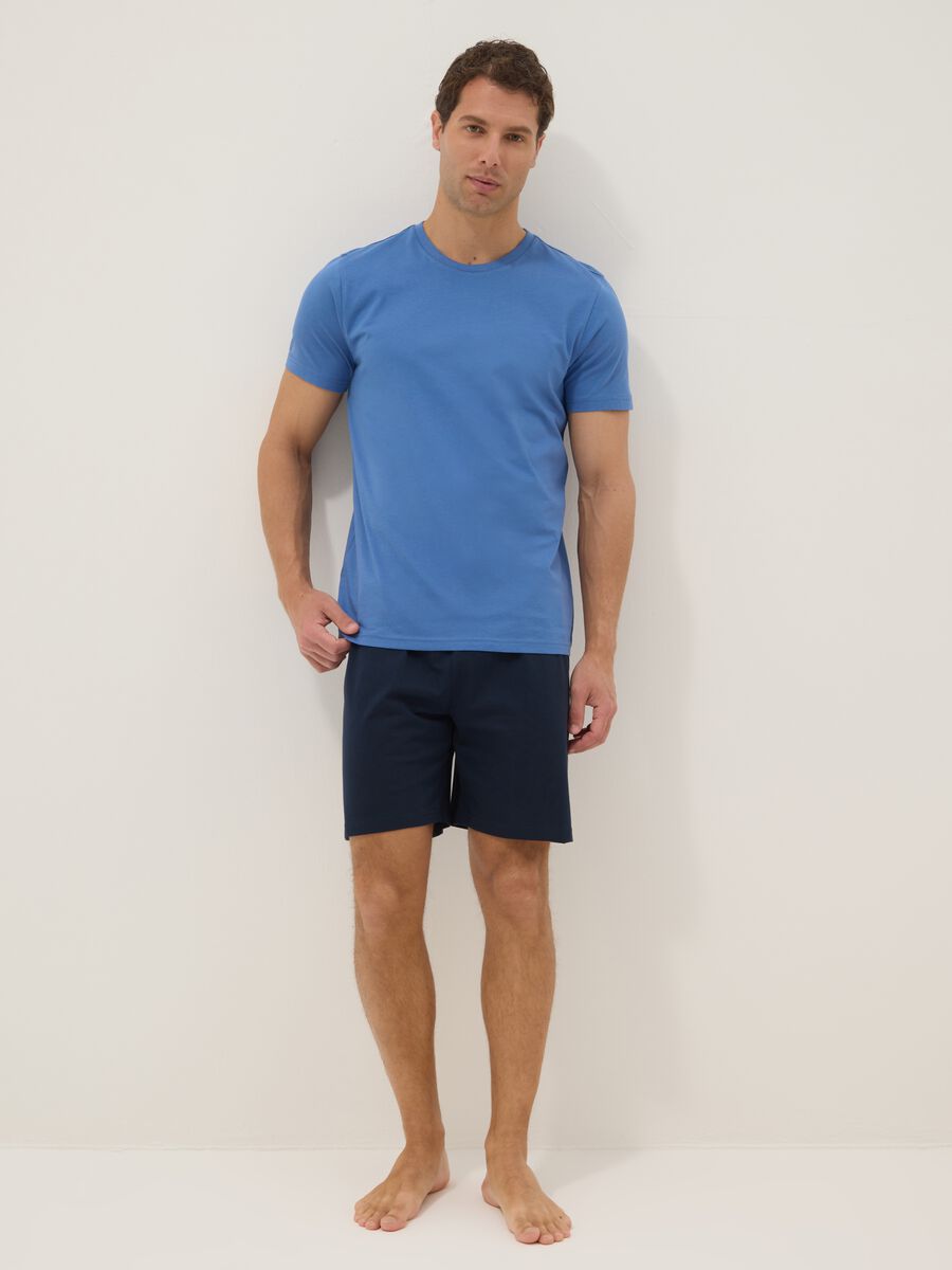 Blue organic cotton pyjamas, regular fit_0