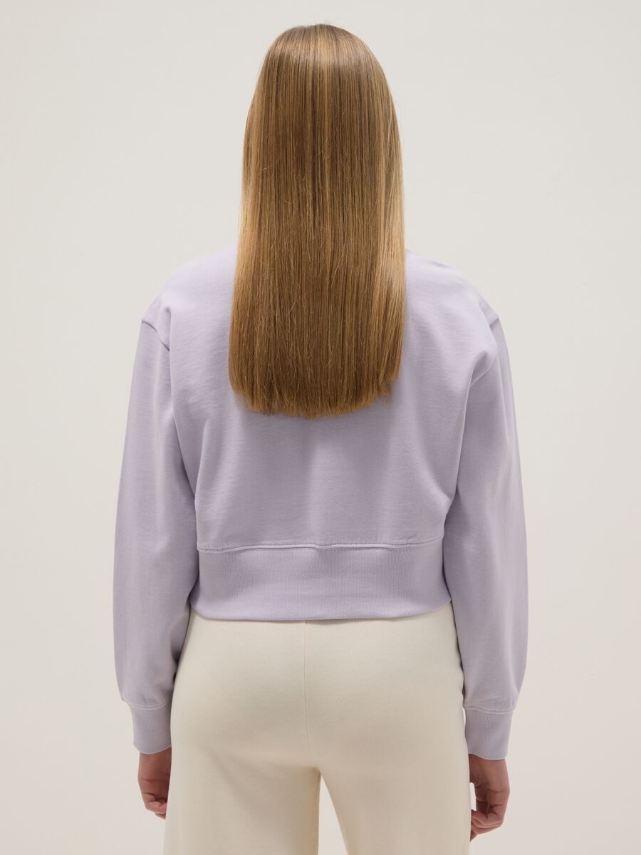 Purple pure cotton regular fit sweatshirt for girls_1