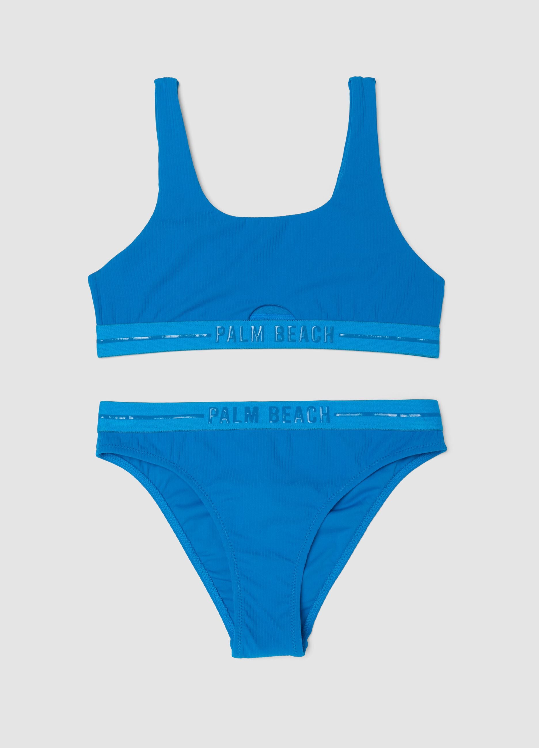 Blue Stretch Fabric Bikini