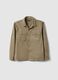 Boys' oversized fit beige pure cotton shirt_3