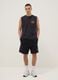 Black pure cotton regular-fit vest top with print_1