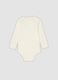 White ribbed organic cotton Disney 101 Dalmatians baby bodysuit_1