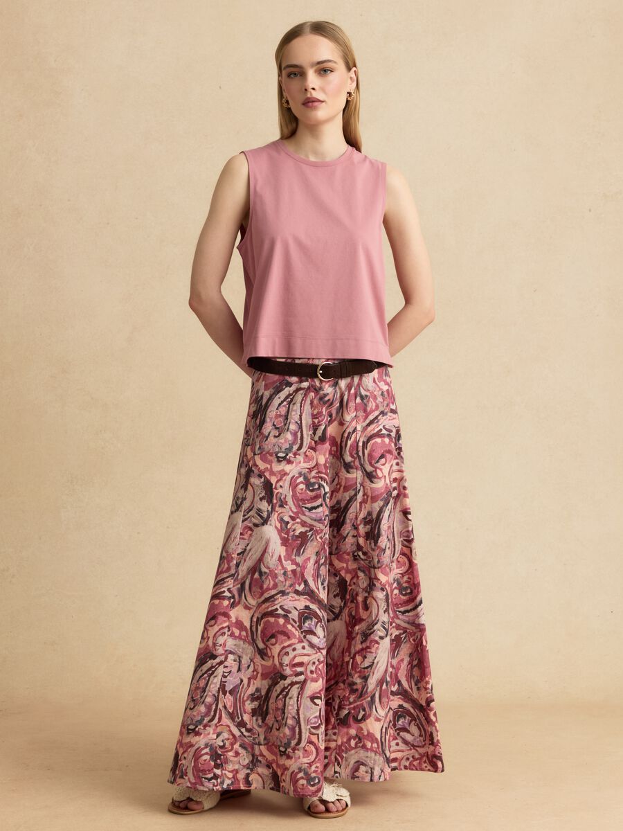 Tank top rosa in misto cotone regular fit_2