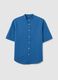 Men's blue shirt in cotton blend with regular-fit_4