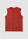 Red crew-neck pure cotton relaxed-fit vest top_4