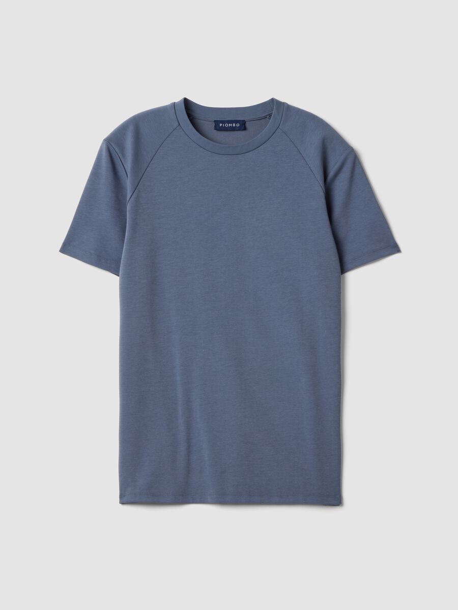 Grey breathable, quick-drying cotton-blend T-shirt_4