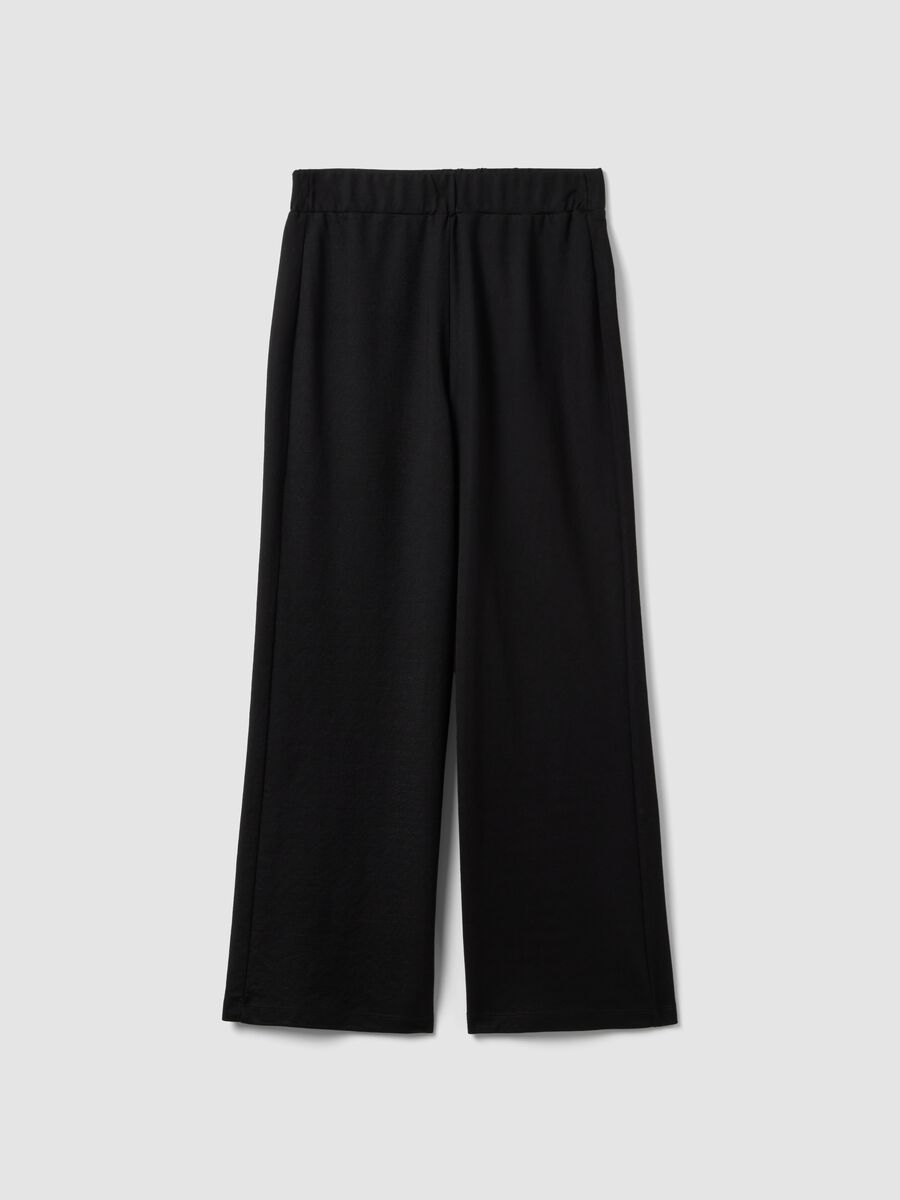 Black viscose-blend culotte trousers_4