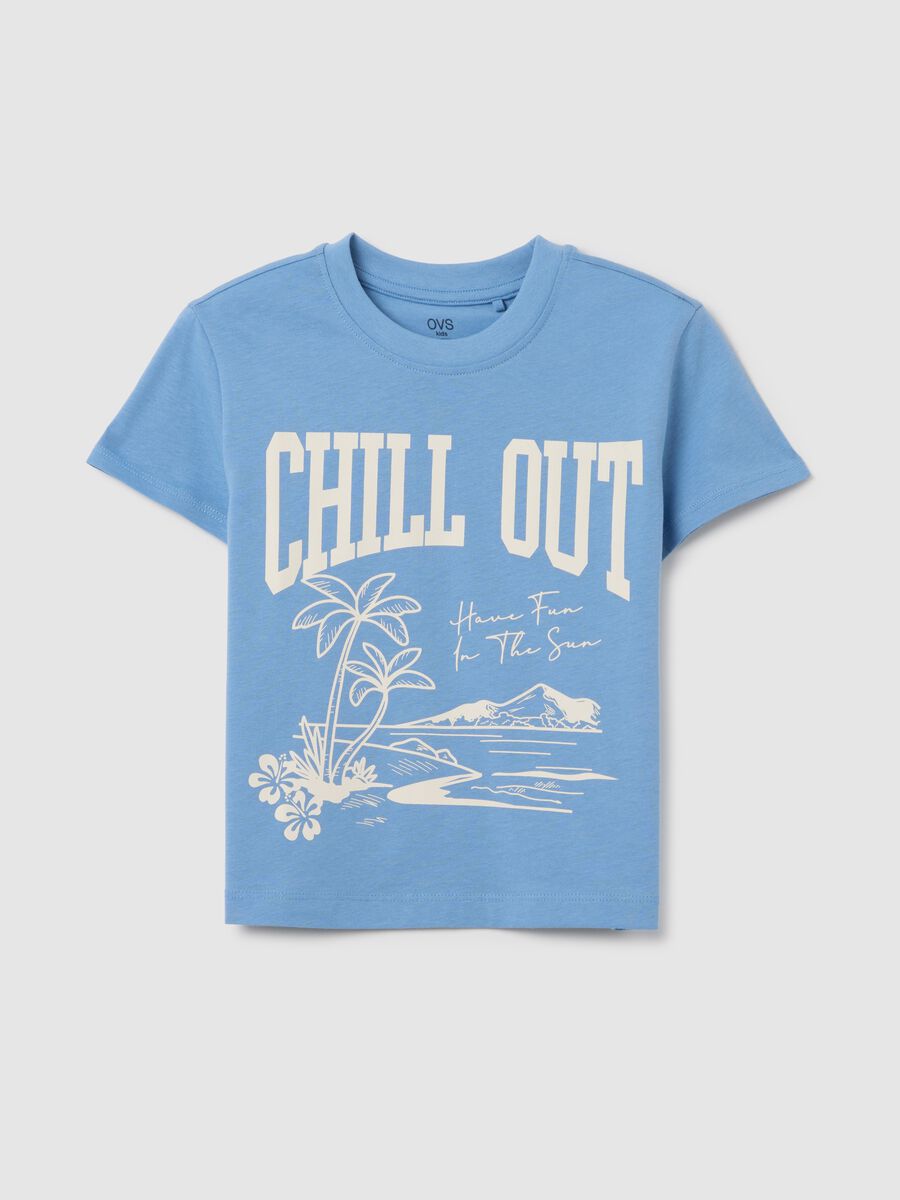 Girls&rsquo; multicoloured regular-fit T-shirt in 100% cotton with print_3