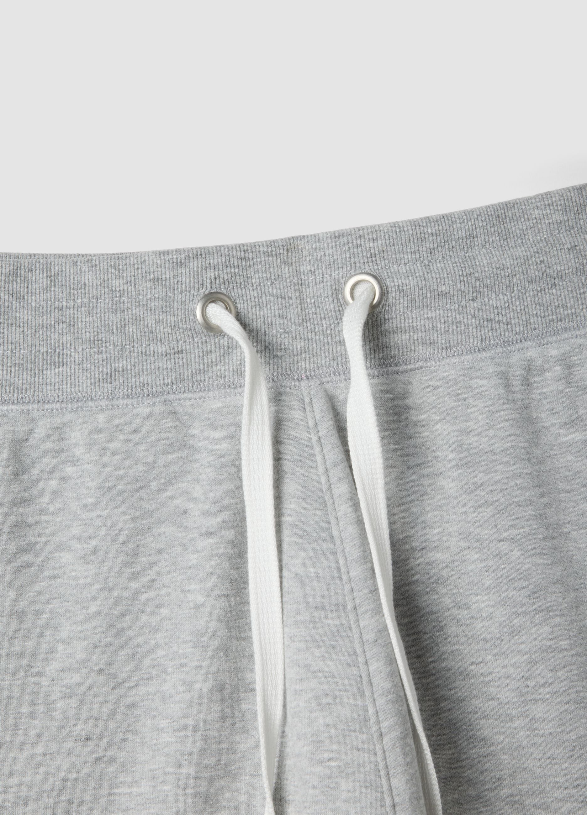 Grey cotton-blend relaxed-fit shorts