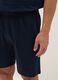 Short pyjamas in pure blue cotton, regular fit_3