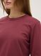 Long sleeve red T-shirt in pure cotton with regular fit_3