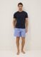 Blue short striped pyjamas in pure organic cotton jersey_0