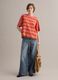 Pink striped pure cotton T-shirt_1