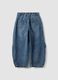 Pure cotton denim balloon-fit jeans for girls_1