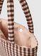 Multicolour Checkered Pure Cotton Shoulder Bag with Soft Handles_2