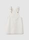 Girls' multicolour striped pure cotton dungarees regular fit_0