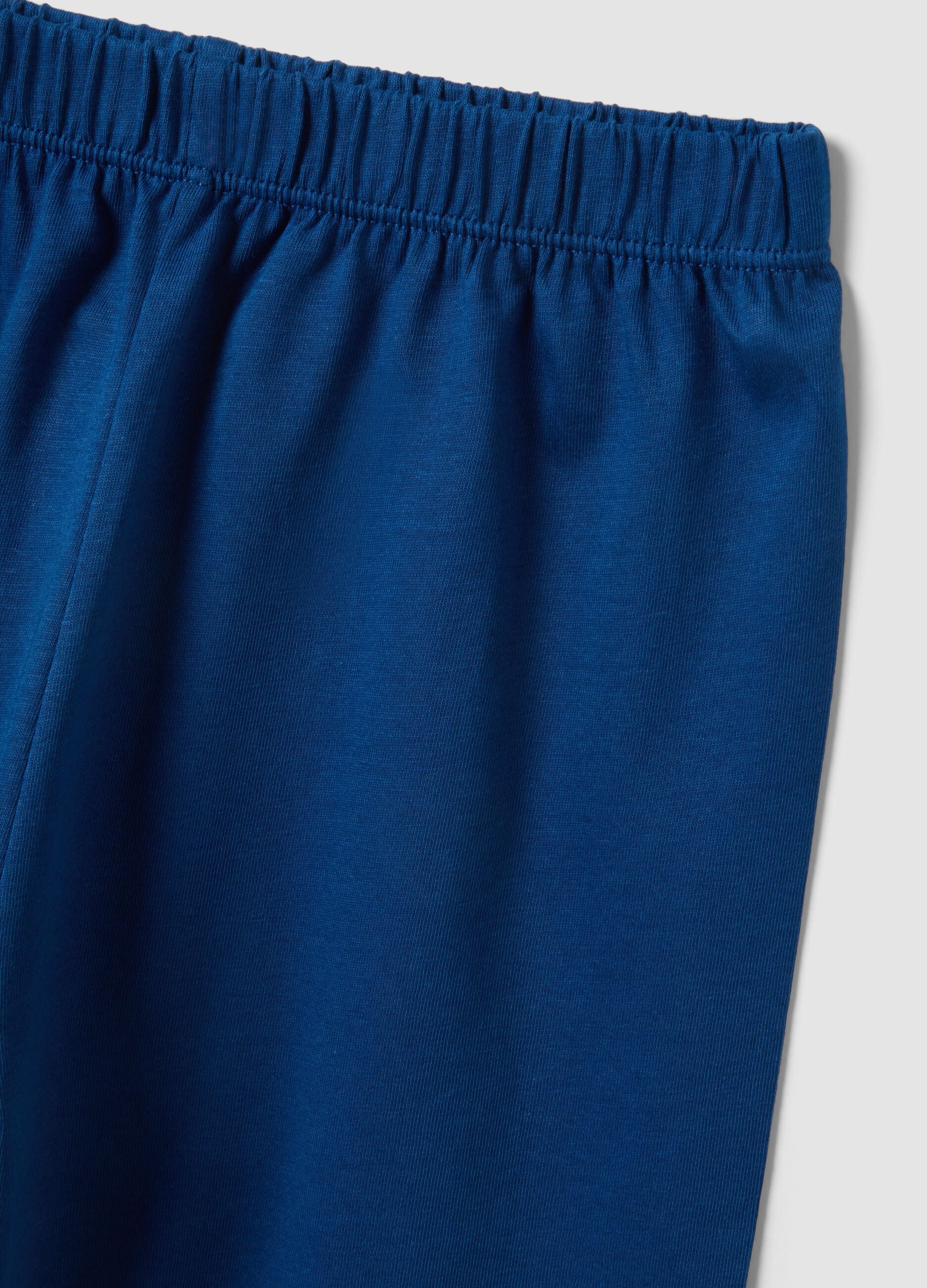 Blue and light-blue pure cotton boys&rsquo; pyjamas with crab print