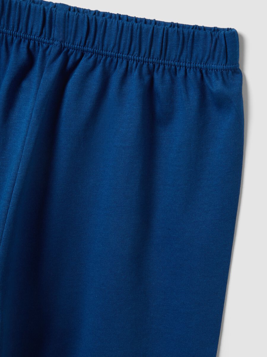 Blue and light-blue pure cotton boys&rsquo; pyjamas with crab print_3