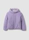 Giacca Ultralight viola reversibile con cappuccio e zip per ragazza_0