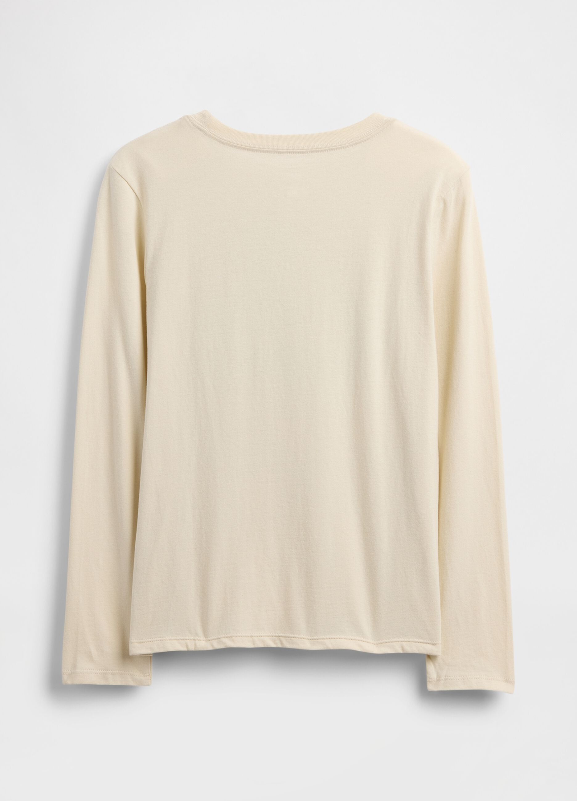 White Long Sleeve Cotton T-shirt